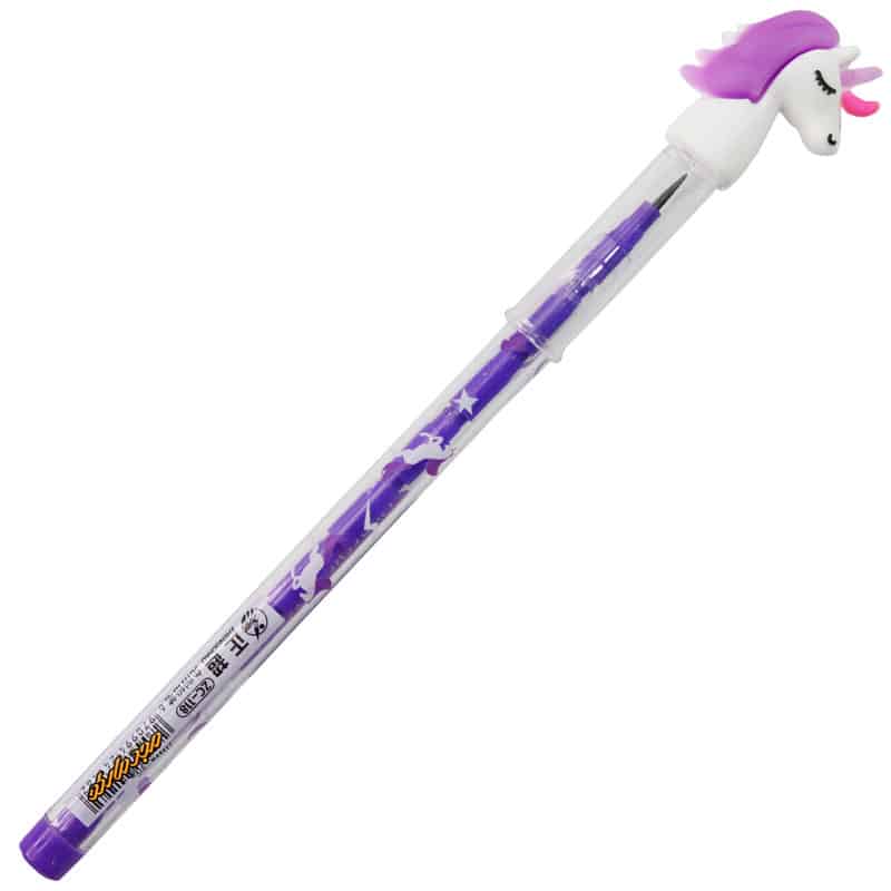 مداد فشنگی فانتزی طرح یونی کورن بنفش 118