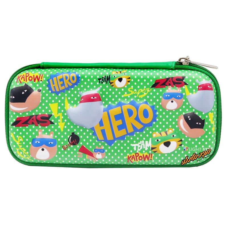 جامدادی 4-301 سبز چمنی طرح حیوانات لایت استار