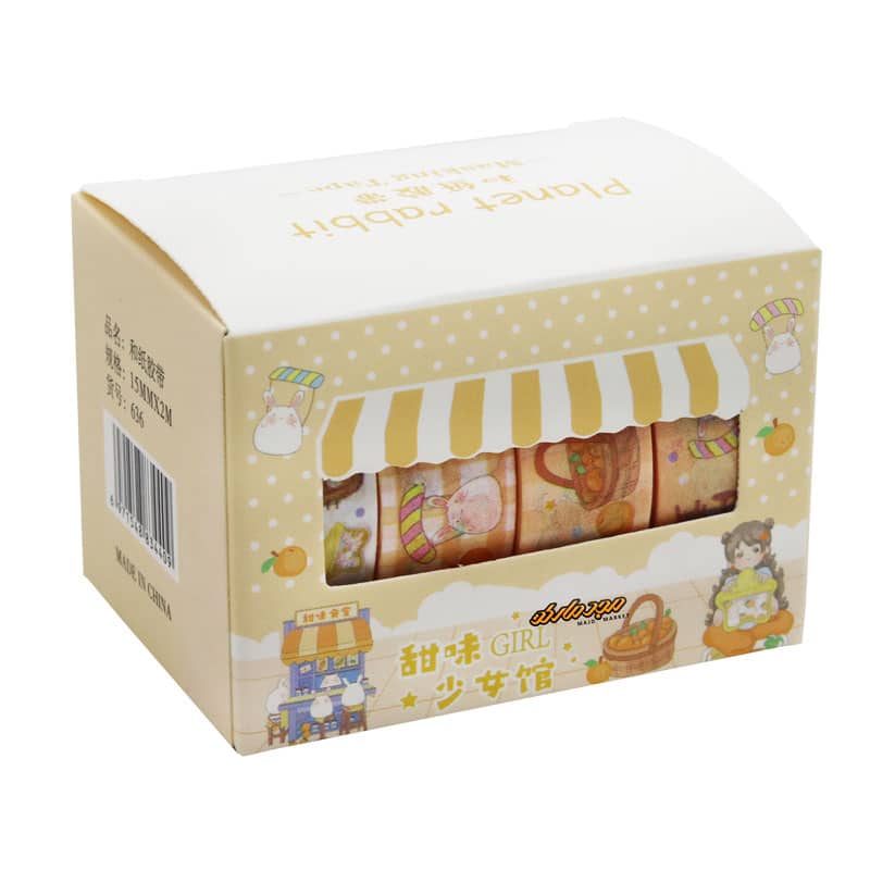 چسب نواری طرح دار نارنجی 636