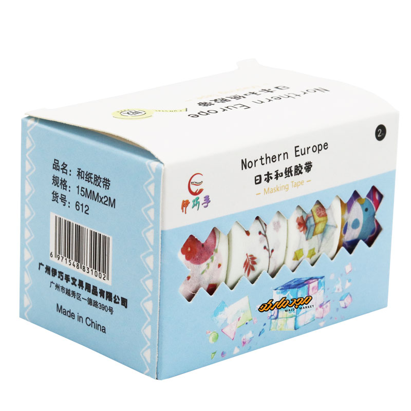 چسب نواری طرح دار آبی 1502