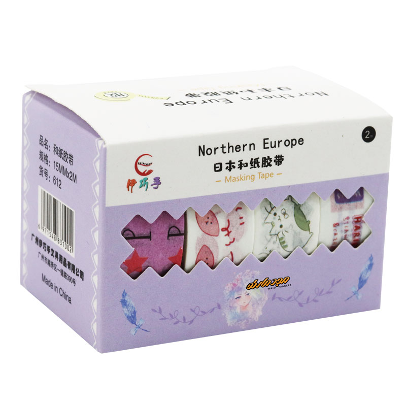 چسب نواری طرح دار بنفش 1502