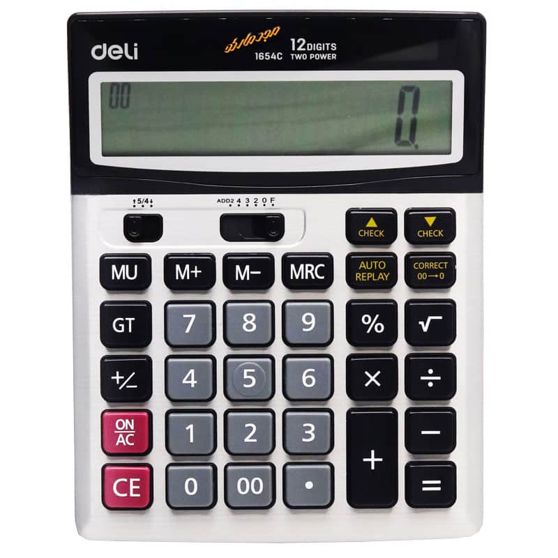 ماشین حساب رومیزی 12 رقم دلی مدل 1654C