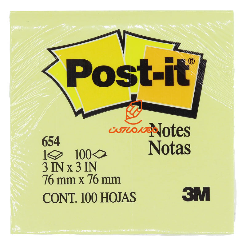 پست ایت (استیک نوت) 76*76 زرد کد 654 POST-IT