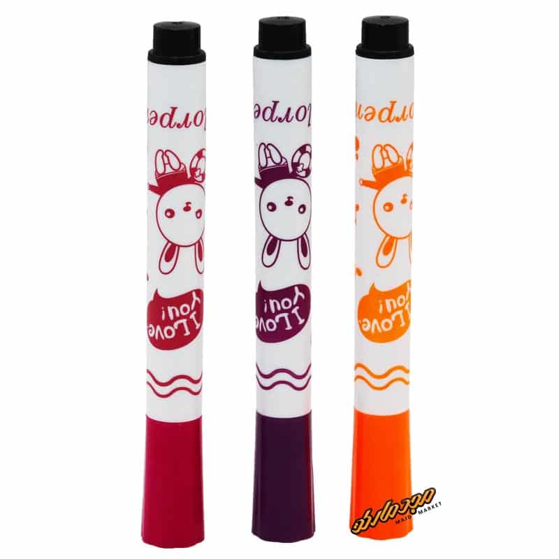 ماژیک رنگ آمیزی 12 رنگ جعبه طلقی 808