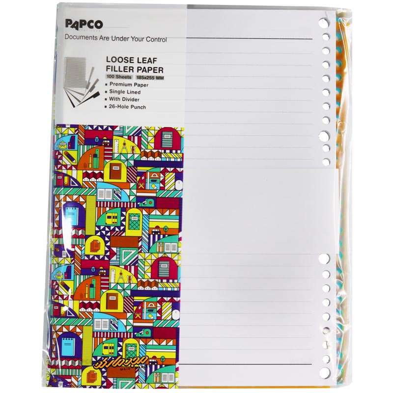 کاغذ دفتر کلاسوری تک خط کد 606 پاپکو PAPCO