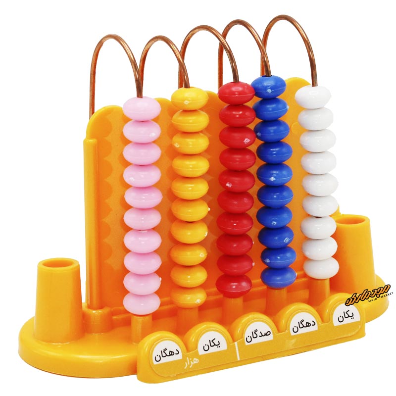 چرتکه آموزشی 5 میل قوس دار زرد مهتاب