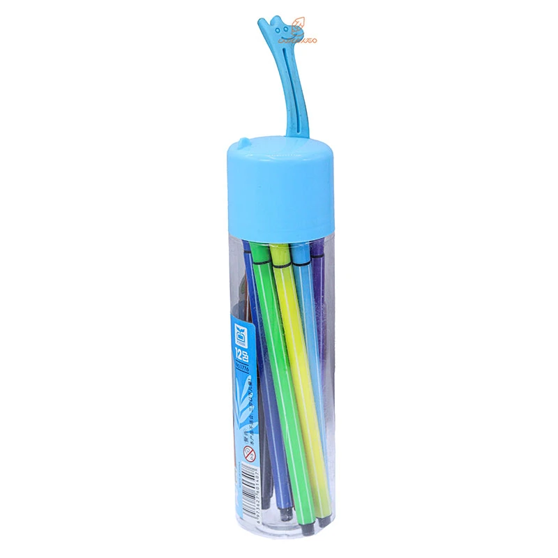 ماژیک 12 رنگ استوانه ای طرح زرافه آبی 1776 (3)