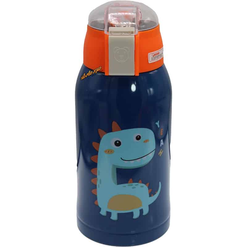 فلاسک دو کاره درجه دار سرمه ای طرح دایناسور