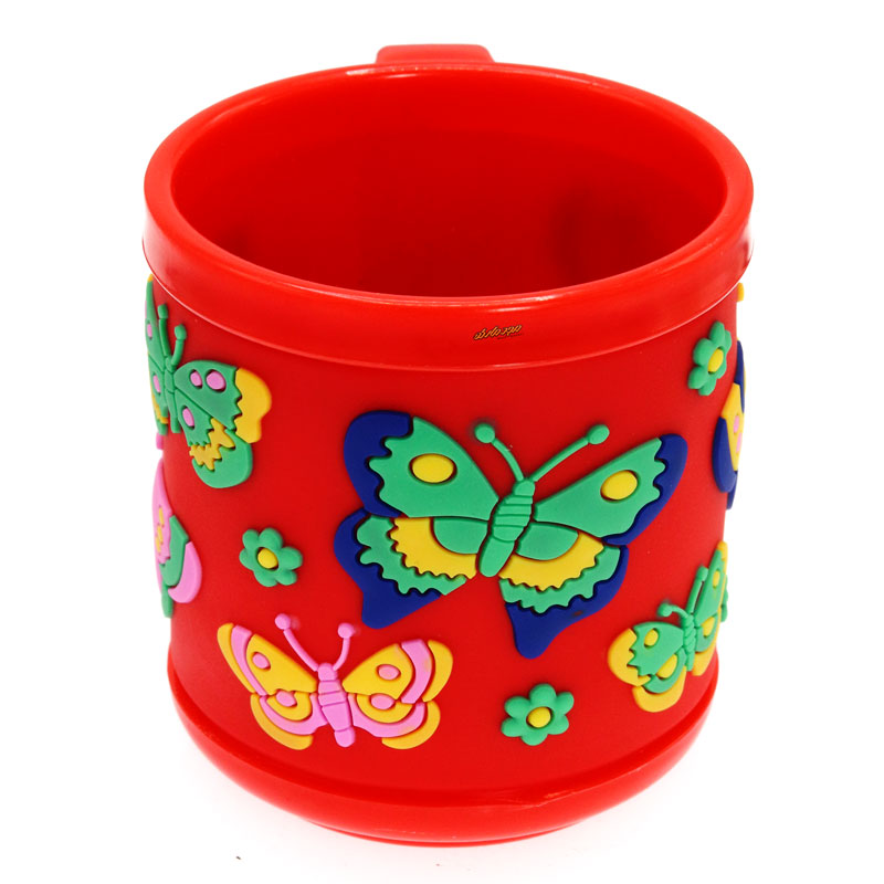 لیوان سیلیکونی کوچک قرمز طرح پروانه (2)