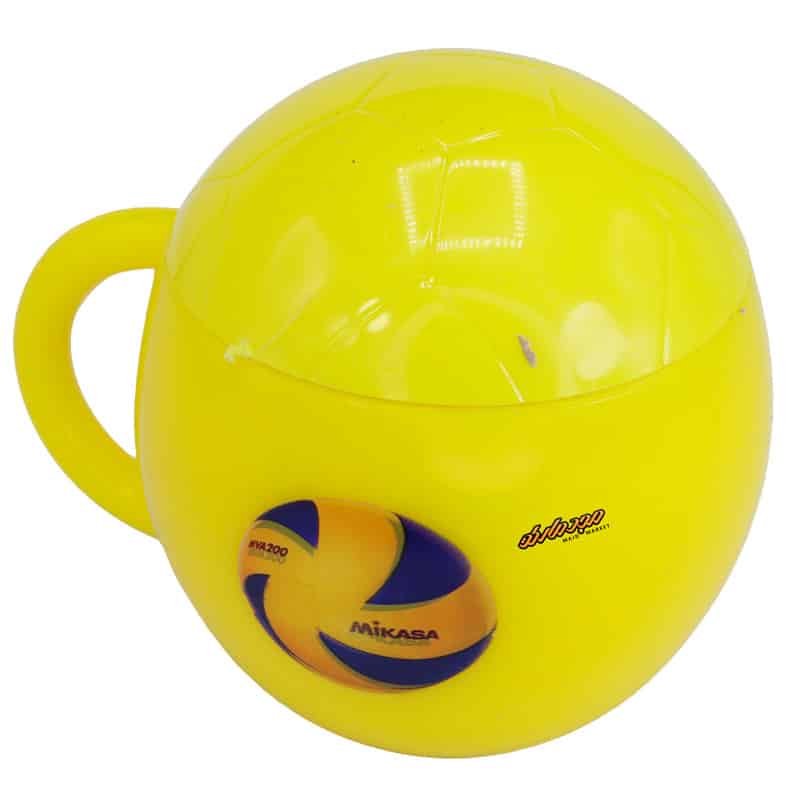 لیوان زرد طرح بازیکن والیبال Home&amp;School