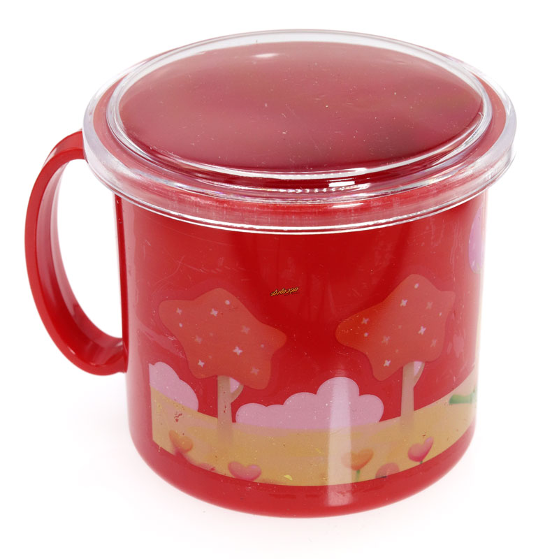 لیوان لبه دار قرمز طرح فیل Home&School (1)