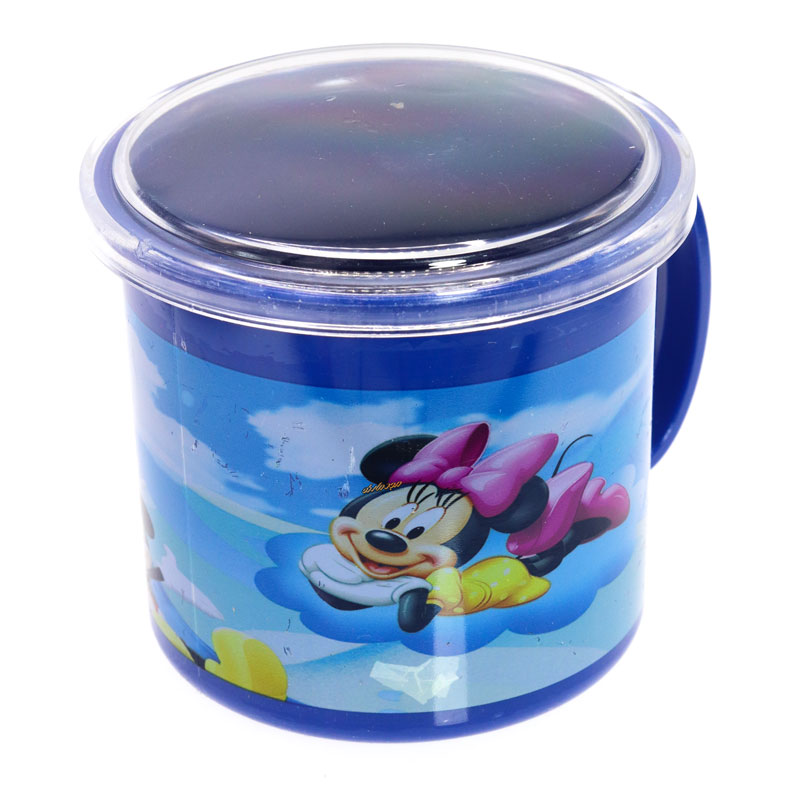 لیوان لبه دار آبی طرح میکی موس Home&School