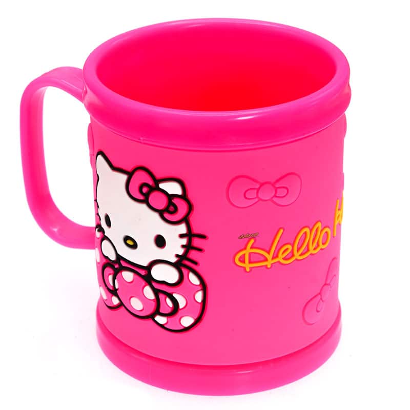 لیوان سیلیکونی بزرگ صورتی طرح کیتی