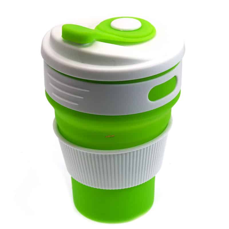 لیوان سیلیکونی تاشو سبز