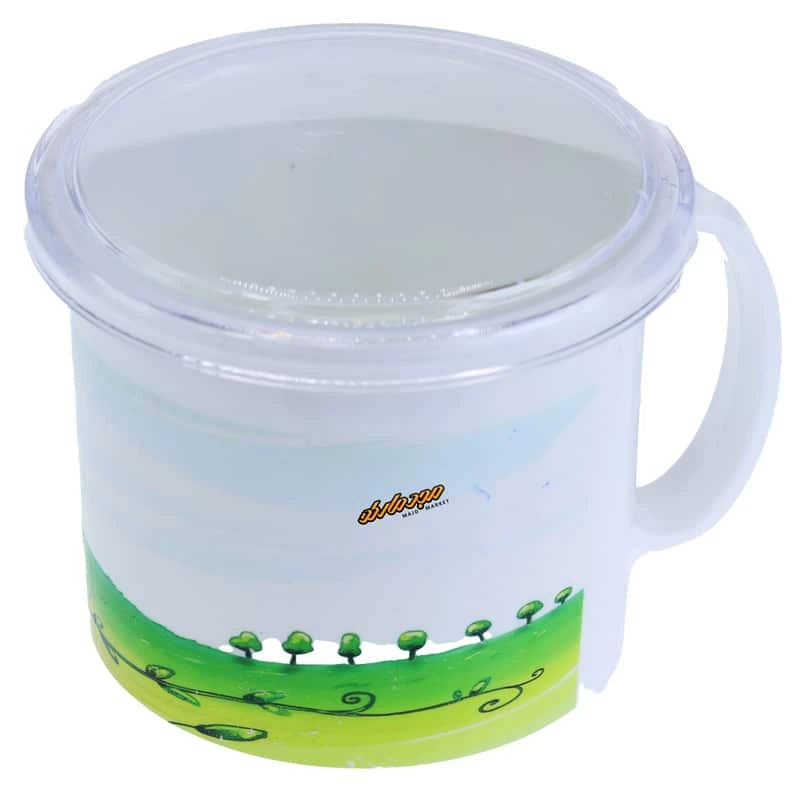 لیوان لبه دار سفید طرح زرافه Home&School (1)