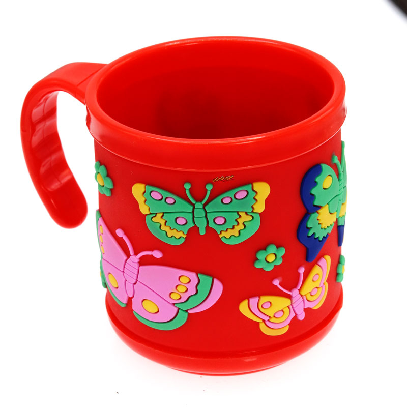 لیوان سیلیکونی کوچک قرمز طرح پروانه