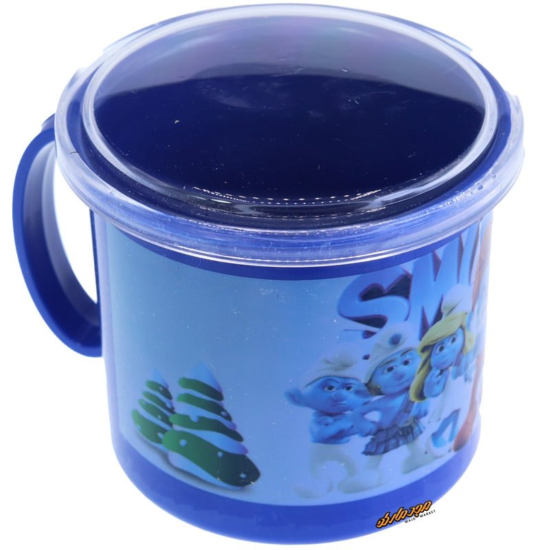 لیوان لبه دار آبی طرح ریزغولک ها Home&School (4)