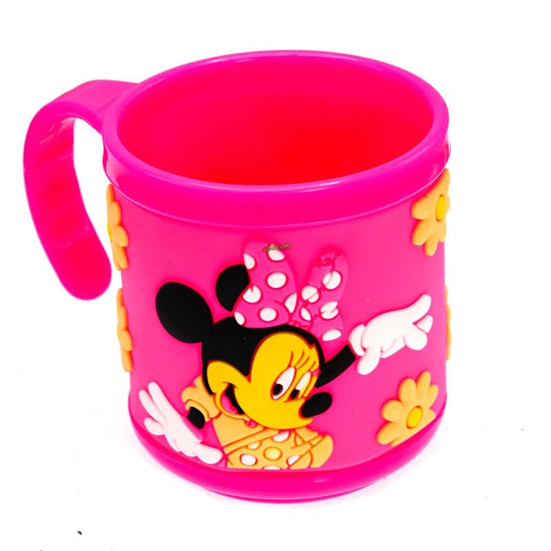 لیوان سیلیکونی کوچک صورتی طرح میکی موس