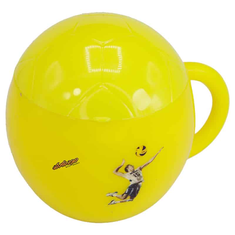 لیوان زرد طرح بازیکن والیبال Home&School (1)
