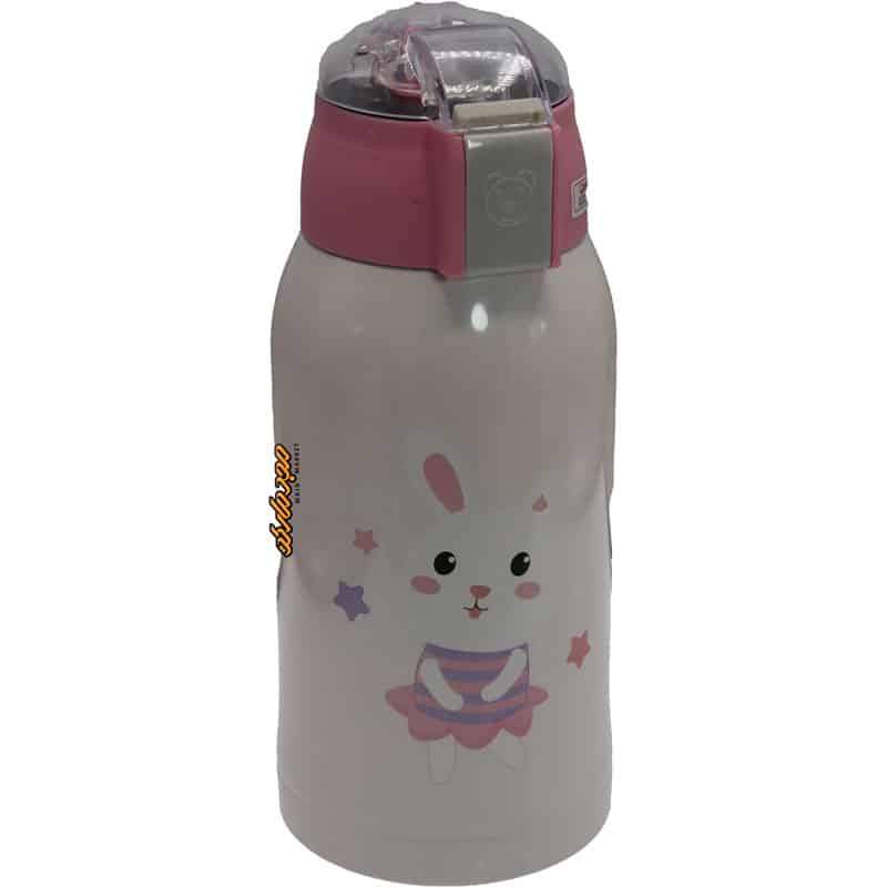 فلاسک دو کاره درجه دار سفید طرح خرگوش