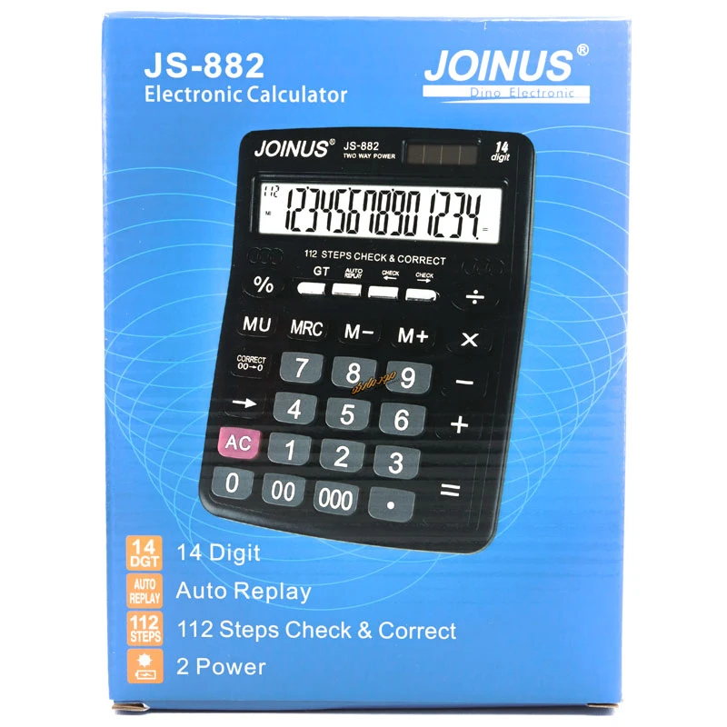 ماشین حساب رومیزی 14 رقم جنیوس مدل JOINUS JS-882 (2)