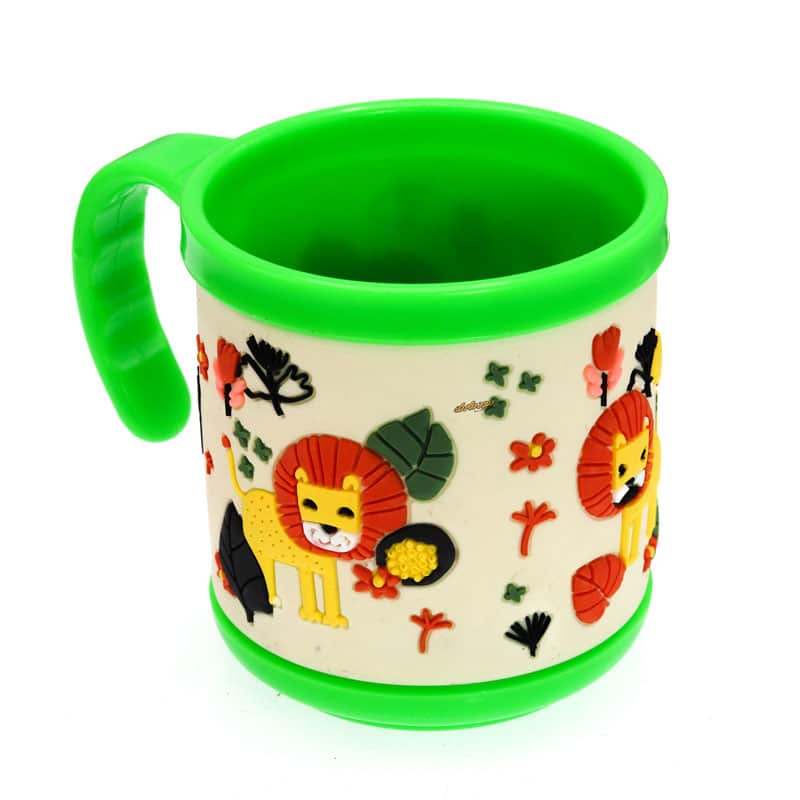 لیوان سیلیکونی کوچک سبز طرح حیوانات