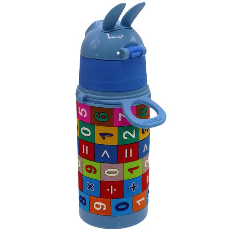 قمقمه خرگوشی آبی طرح اعداد و ریاضی (5)