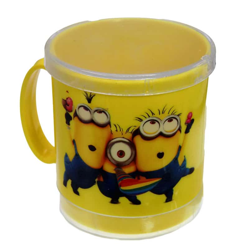 لیوان دو تیکه زرد طرح مینیون های متعجب Home&School