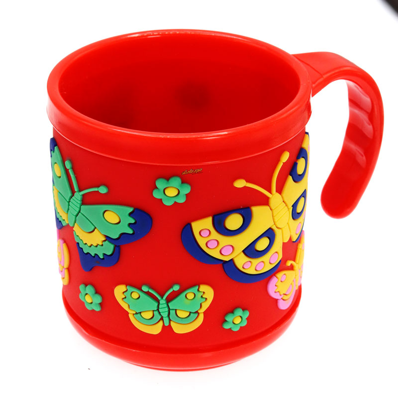 لیوان سیلیکونی کوچک قرمز طرح پروانه (3)