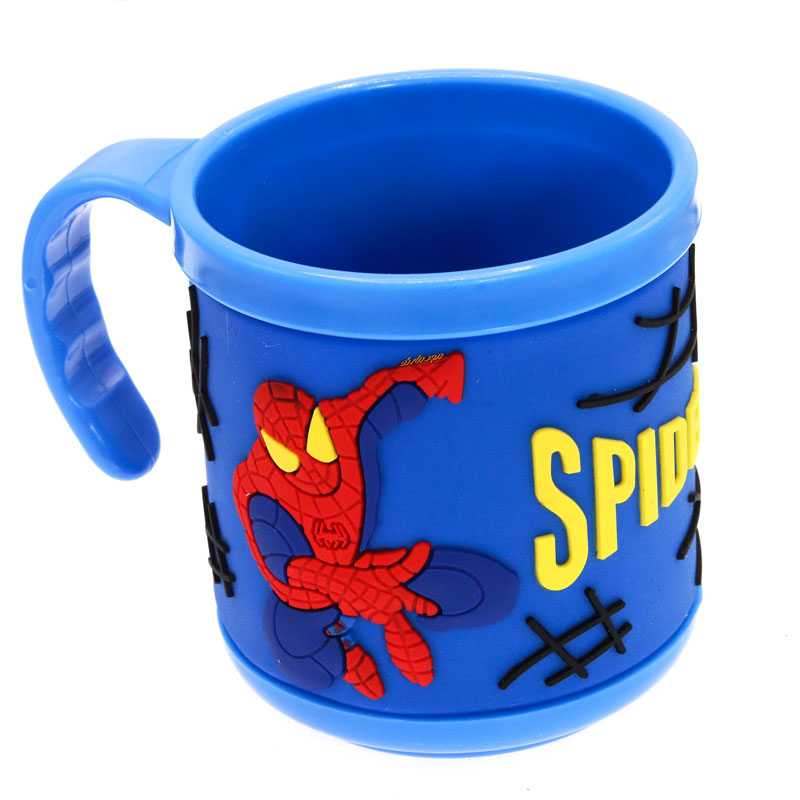 لیوان سیلیکونی کوچک آبی طرح مرد عنکبوتی