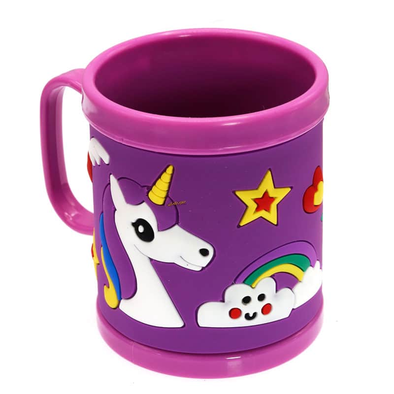 لیوان سیلیکونی بزرگ بنفش طرح یونی کورن