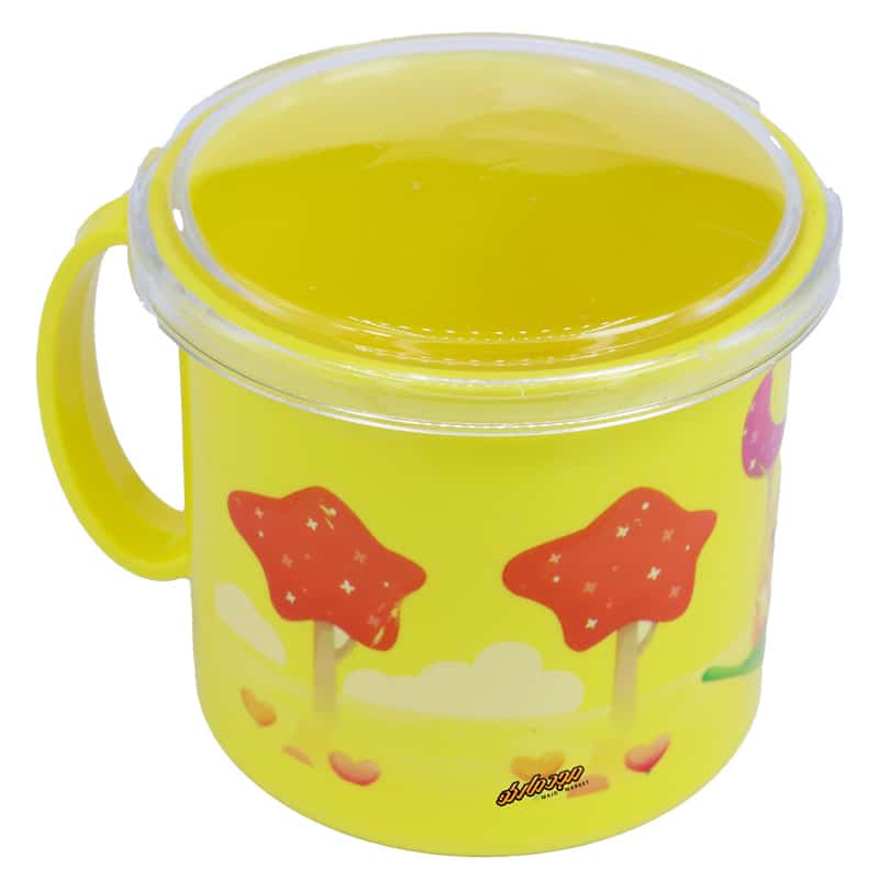 لیوان لبه دار زرد طرح فیل Home&School (1)