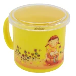 لیوان لبه دار زرد طرح دختر کتاب خوان Home&amp;School (1)
