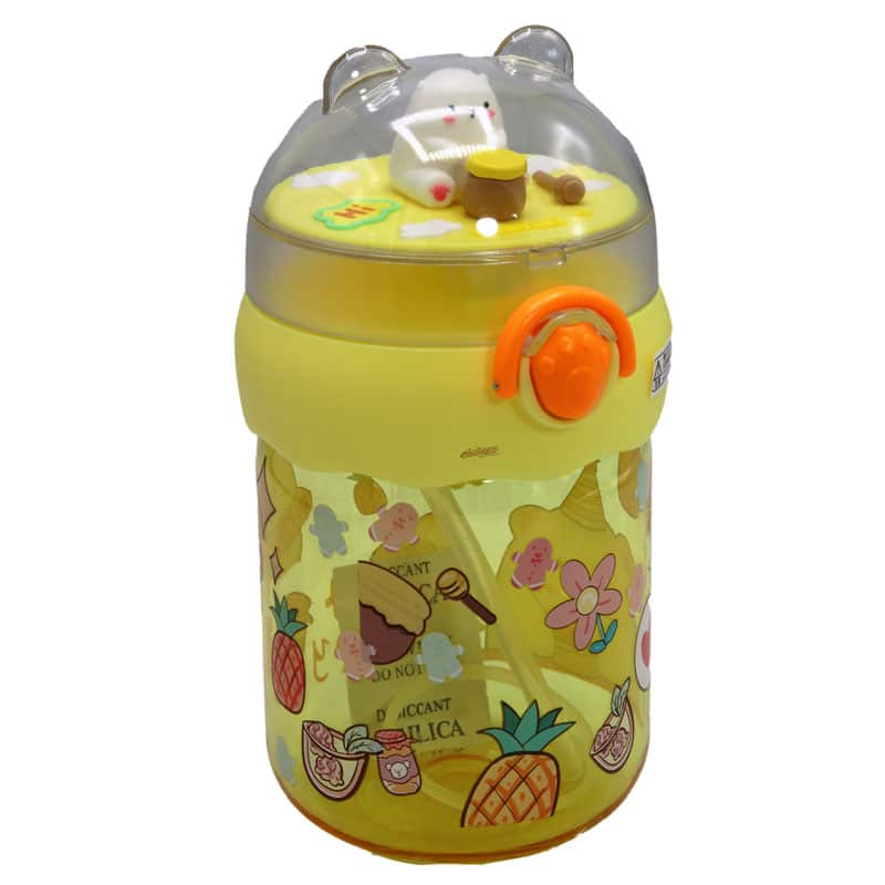 قمقمه زرد طرح خرس کد 8