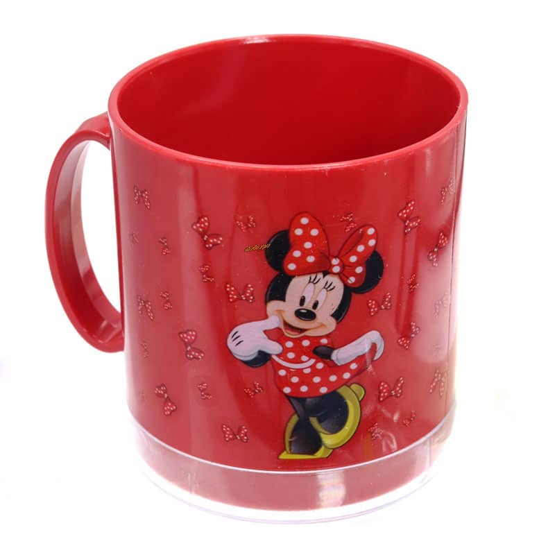 لیوان دو تیکه قرمز طرح میکی موس Home&amp;School