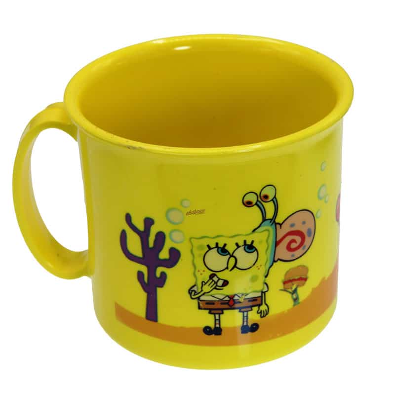 لیوان لبه دار زرد طرح باب اسفنجی Home&School (3)