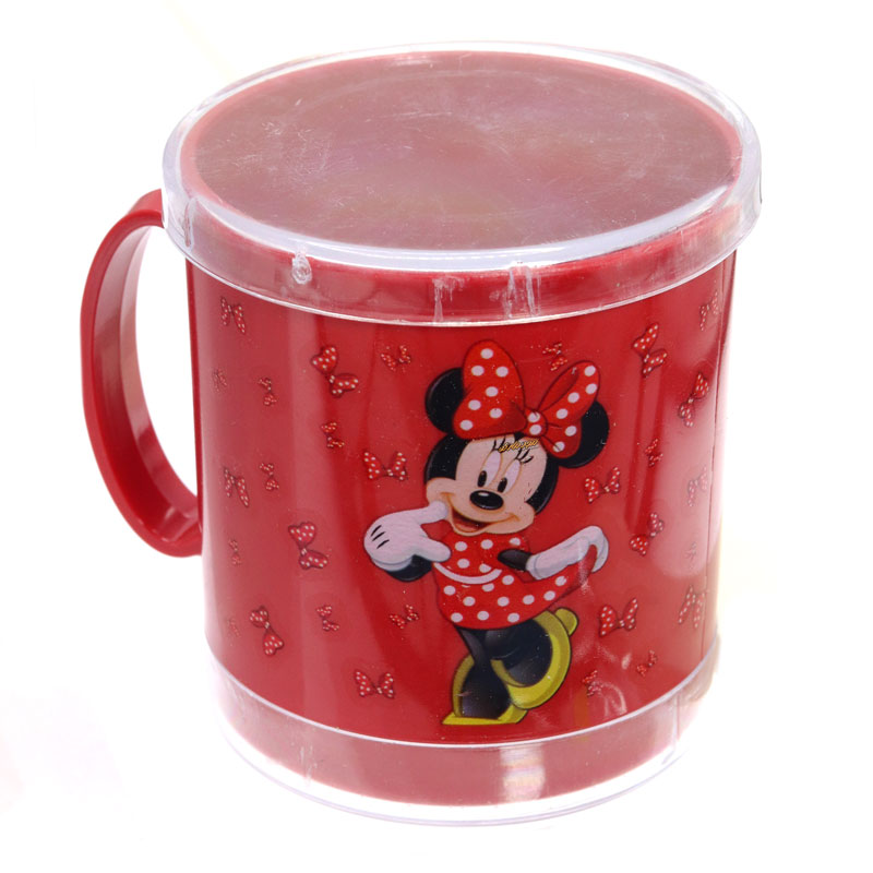 لیوان دو تیکه قرمز طرح میکی موس Home&School (2)