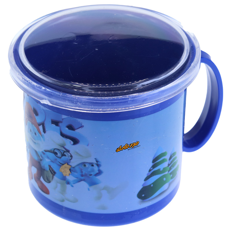 لیوان لبه دار آبی طرح ریزغولک ها Home&School (2)