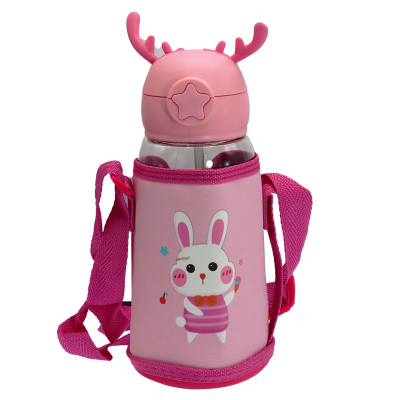 قمقمه 700 میل صورتی طرح خرگوش