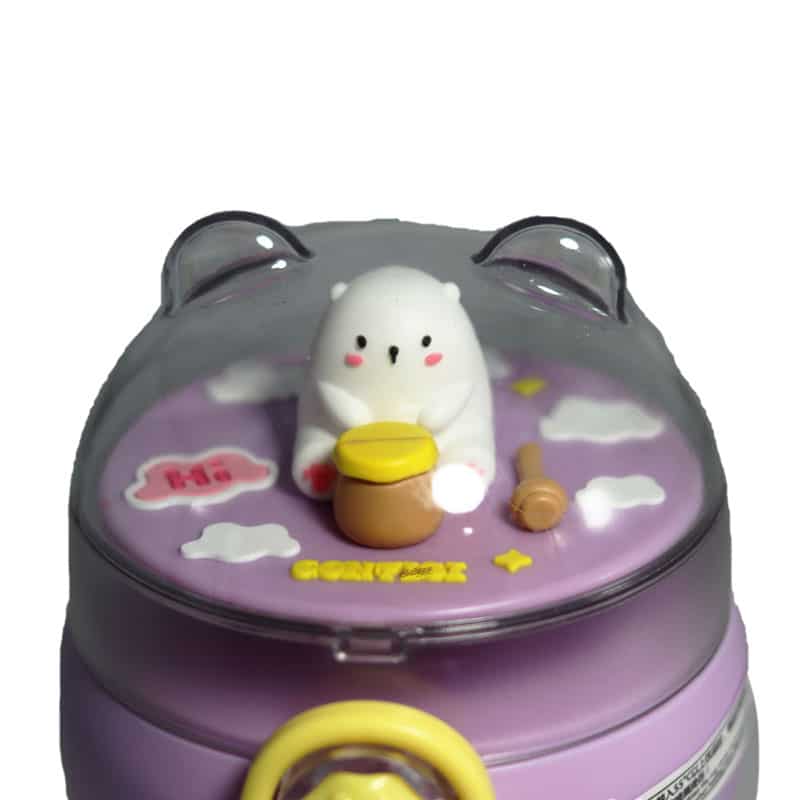 قمقمه بنفش طرح خرس کد 8 (3)