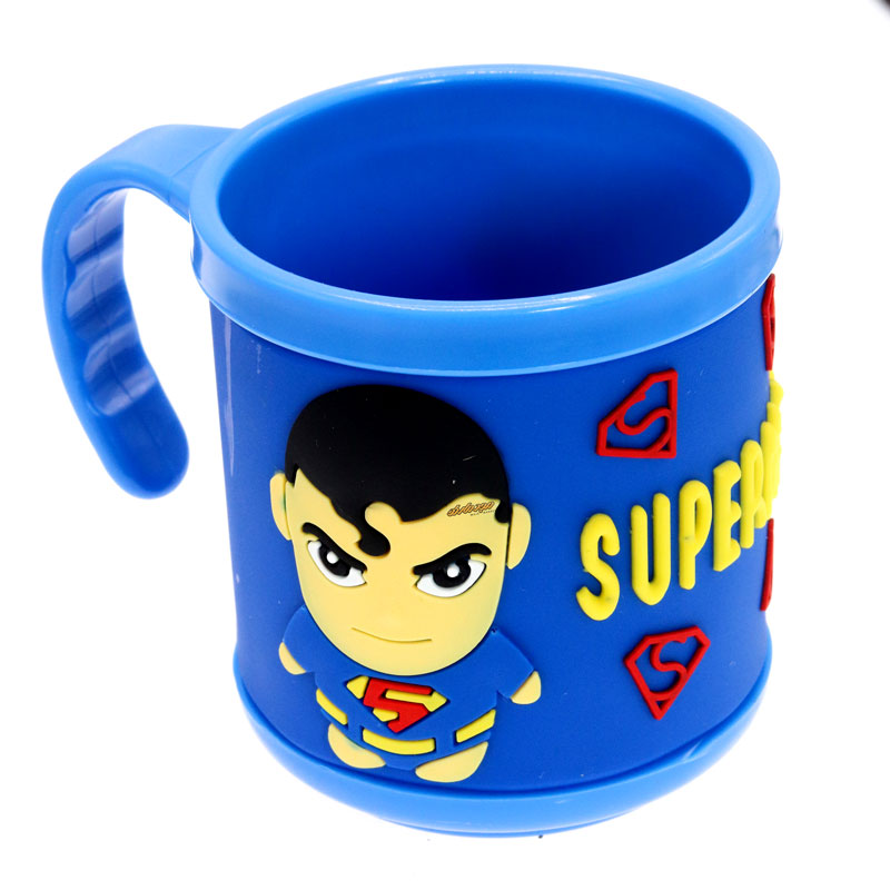 لیوان سیلیکونی کوچک آبی طرح سوپرمن