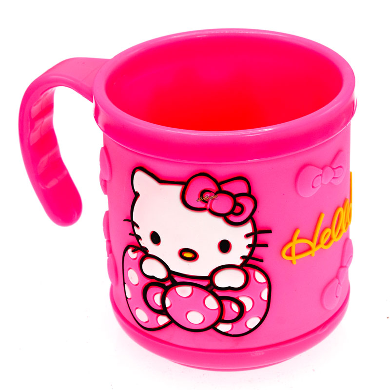 لیوان سیلیکونی کوچک صورتی طرح کیتی