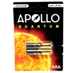 باتری نیم قلمی آلکالاین آپولو بسته دو عددی APOLLO