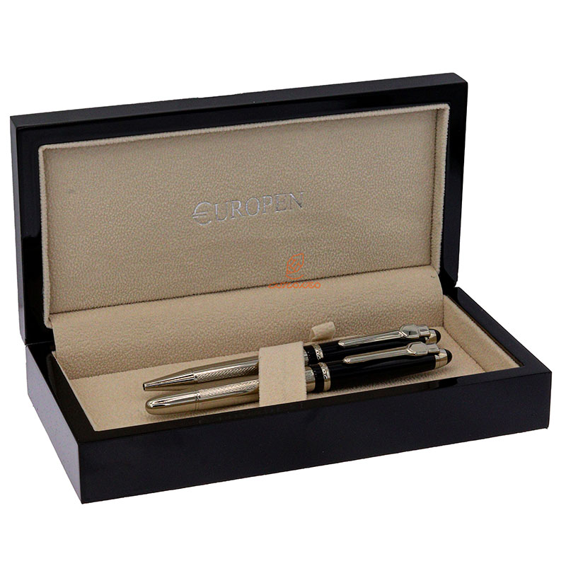 ست خودکار خودنویس نیمه مشکی کروم یوروپن مدل GALLERY