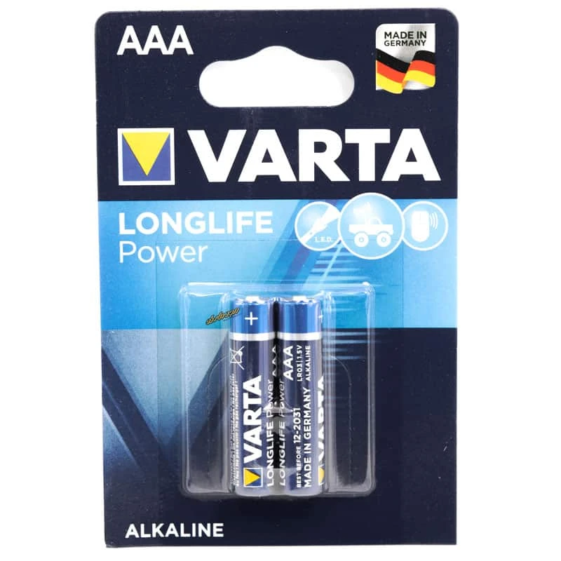 باتری نیم قلمی لانگ لایف وارتا بسته دو عددی VARTA LONGLIFE