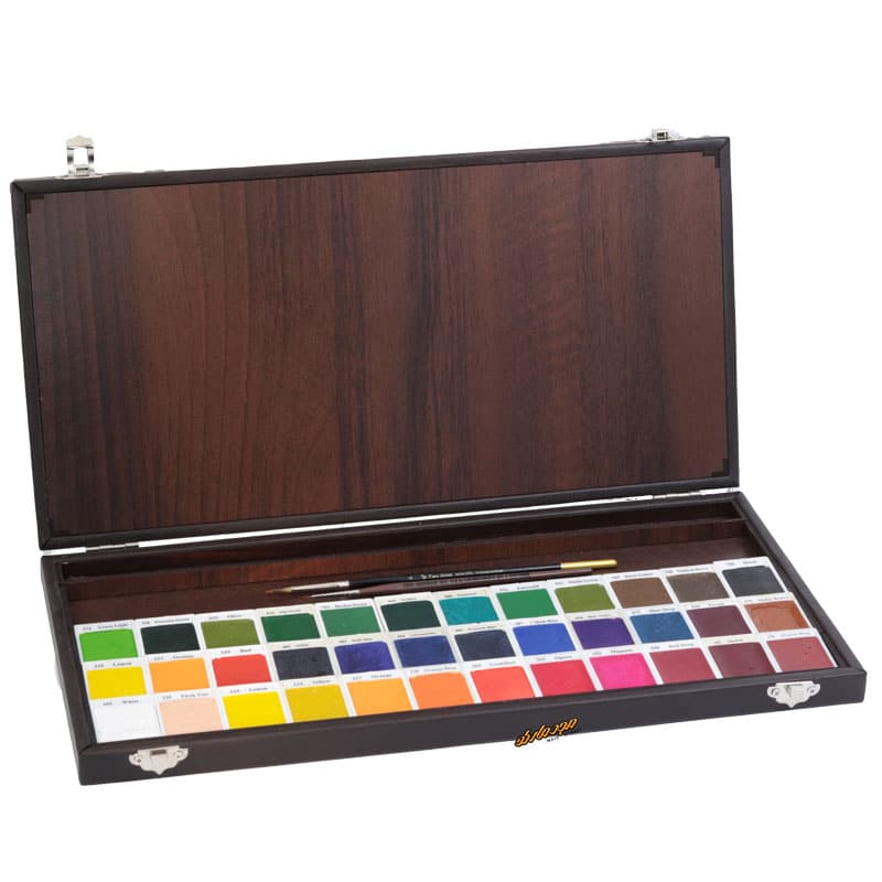 جعبه چوبی قرص آبرنگ آقامیری رزا (1)