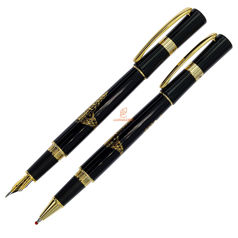 ست خودنویس روان نویس مشکی یوروپن مدل IBN SINA (22)