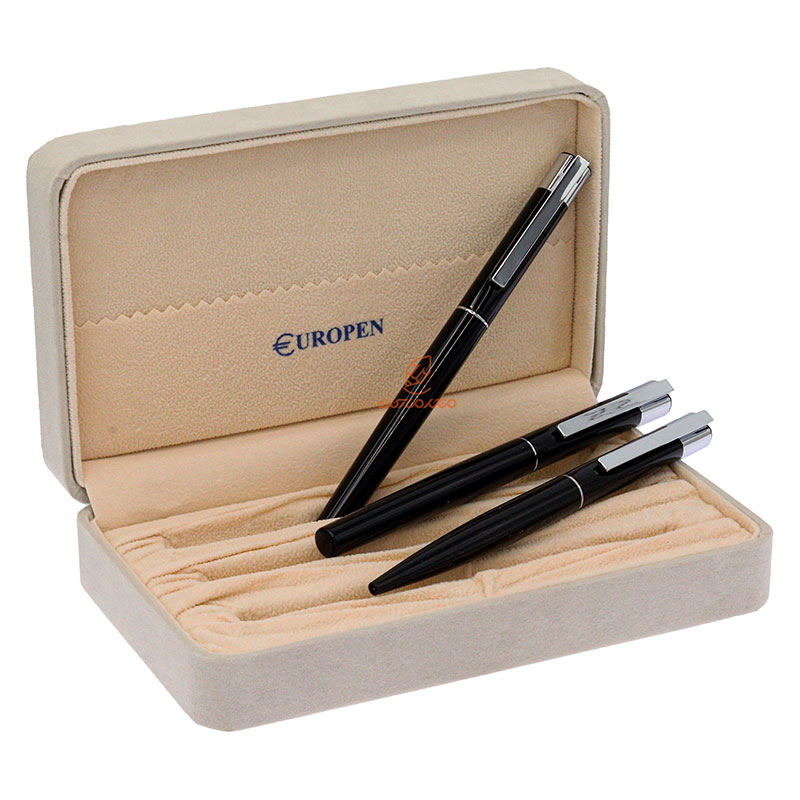 ست خودکار خودنویس روان نویس مشکی یوروپن مدل ENTER