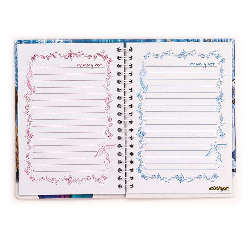 دفتر خاطرات قفل دار طرح فروزن سنجاقک (2)