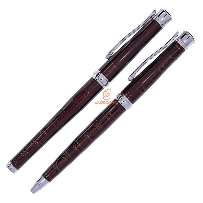 ست خودکار خودنویس قهوه ای یوروپن مدل STAND (3)